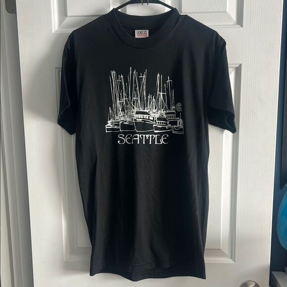 Vintage Single Stitch Seattle Men’s Grunge Nirvana 90’s Tee Size M - Picture 1 of 3